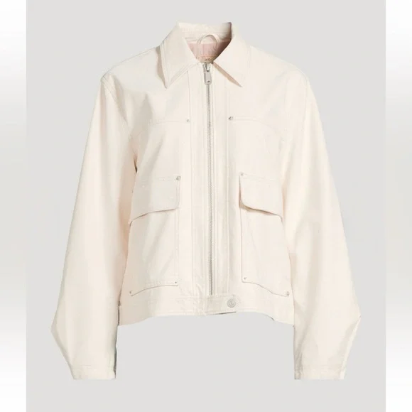 FREE PEOPLE WE THE FREE Blair Vegan Suede Jacket In Sea salt - Picture 4 of 15